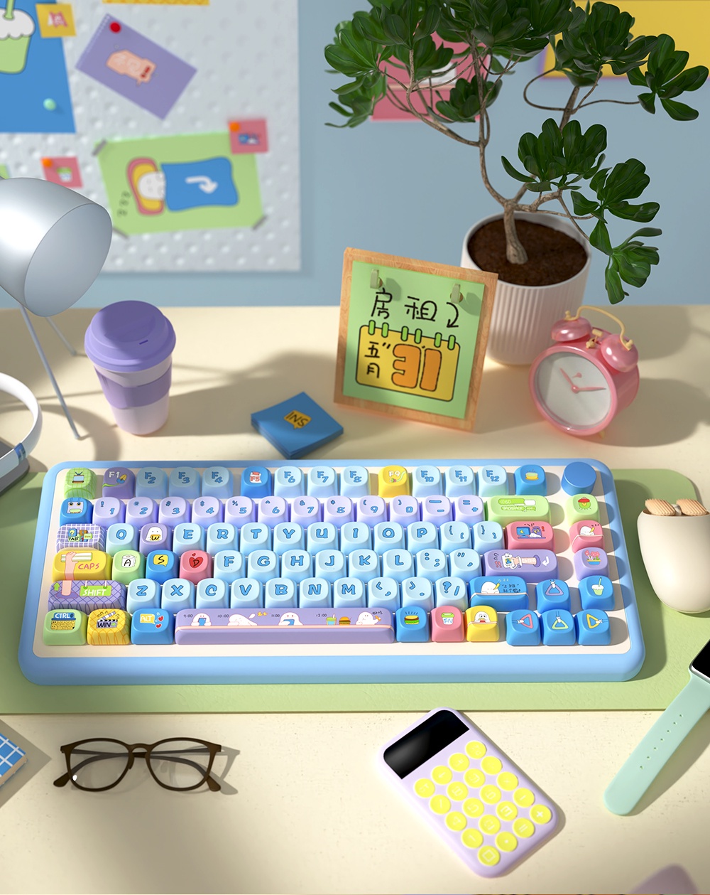 Work Egg Original Theme Keycaps 145 Keys MCA Profile PBT Dopamine ...