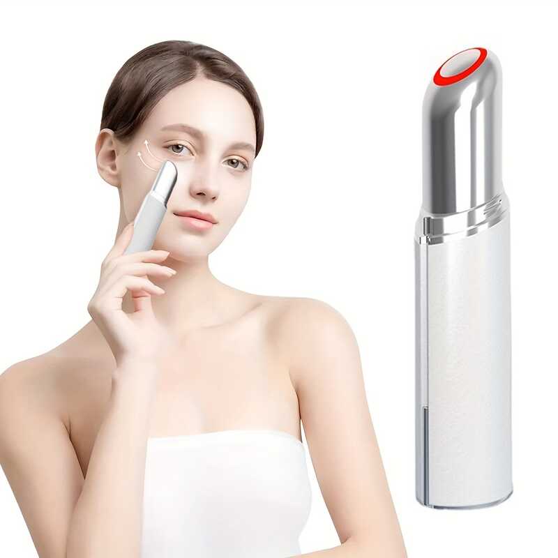 Electric Massager Pen USB Heating Facial Eye Skin Care Vibration 45 Degrees Celsius Hot Massage