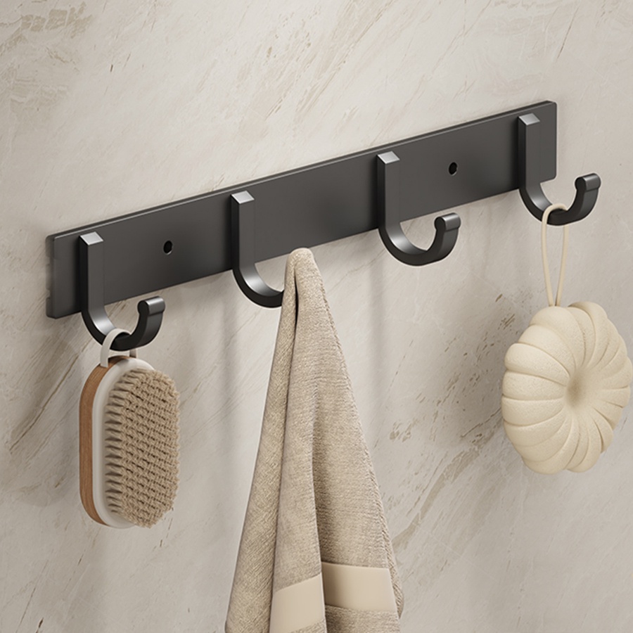 1 Piece Aluminum Wall Hanging Hook Door Coat Coat Rack Bathroom Toilet ...