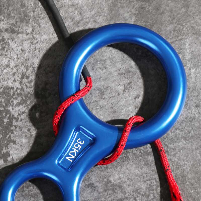 14.6*7.5cm 8 Word Climbing Ring Rope Descender Gear Belay Device ...