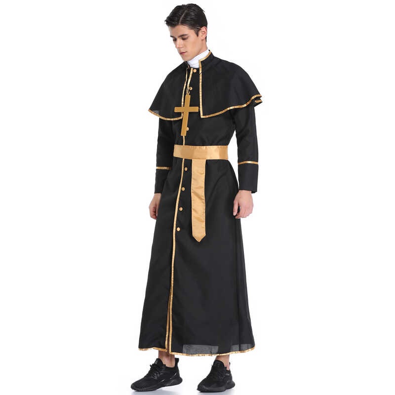 Kostum Ng M-xl Halloween Priest Costume Masquerade Ball Missionary Gown 