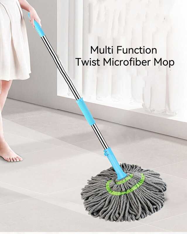 Twist Mop Para Sa Paglilinis Ng Floor, Pangalang Na Handled Mops Na May Top Scouring Pad Para Sa