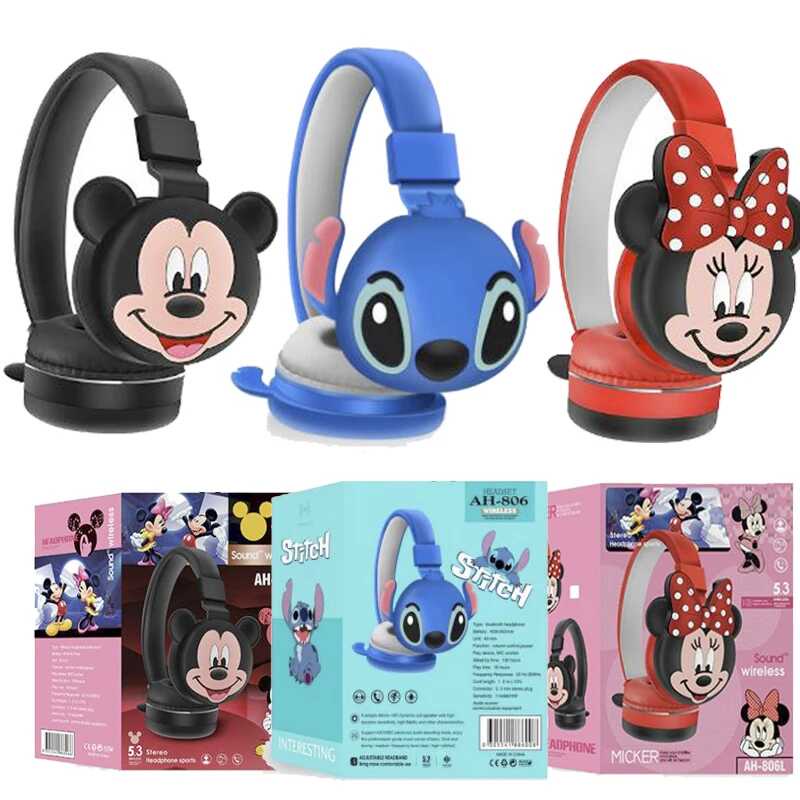 Bluetooth Headset Anime Figure Mouse Minnie Earphone Cartoon Stereo ...