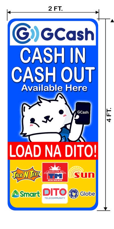 Gcash Cash In Cash Out Tarpaulin | Shopee Philippines