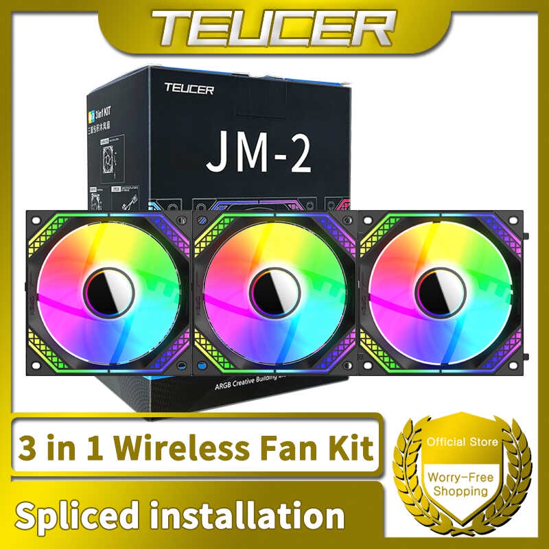 Teucer Jm Argb Fan Kit Mirror Cycle Light Effect Pwm Rpm Water Cooling Mm Shopee