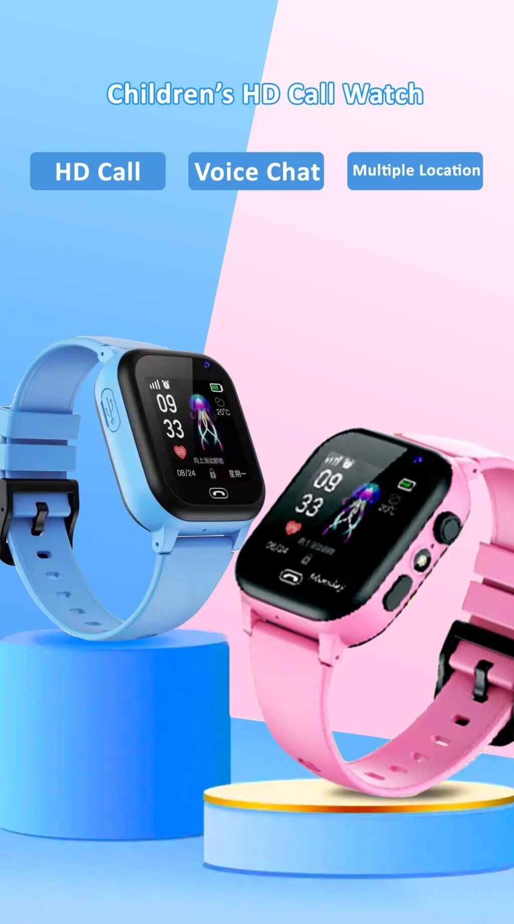 S1 Kids Smart Watch LBS SOS Location Camera Call SIM Flashlight Camera ...