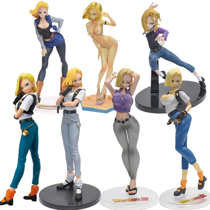 Bandai Dragon Ball Z Anime Figure Sexy Android 18 Lazuli 7 Styles PVC
