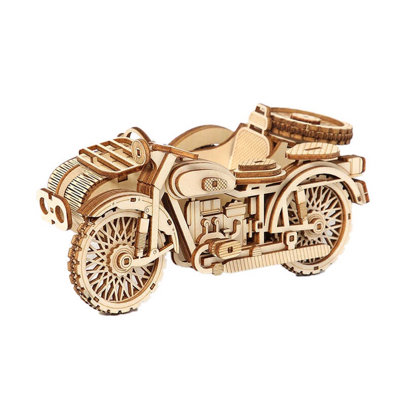 Retro Design Wooden Motorcycle Model Kits 3D Wood Puzzles Motorcycle