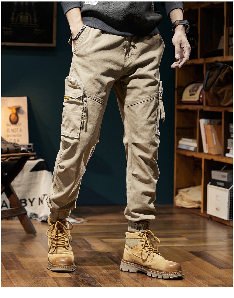 Fashion Cool Cargo Pants for Men Joggers with Big Zipper Pockets Shopee Philippines