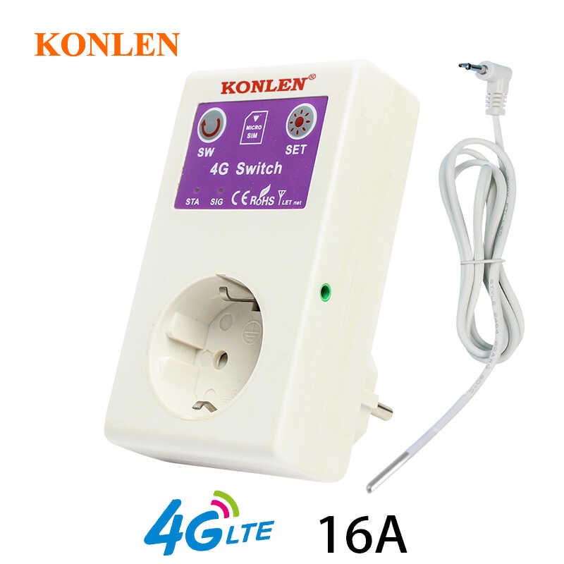 4G SIM GSM Socket Relay Module 16A Smart Plug Switch Controller na may ...