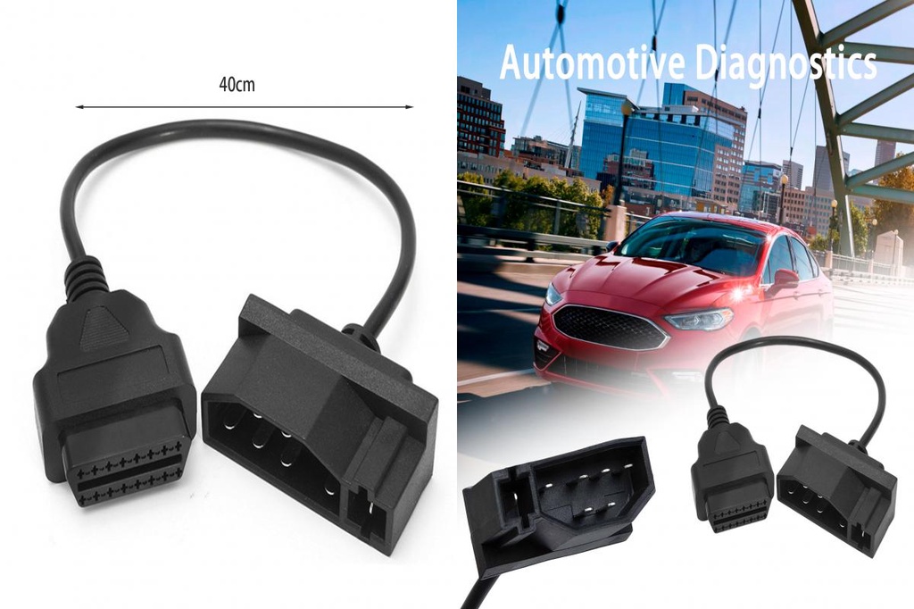 SOU_ Sensitive Cable Adaptor OBD1 to OBD2 Convertor Adapter Cable High