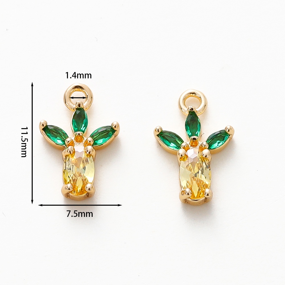 St.kunkka 18K Color Preservation Real Golden Pineapple Fashion
