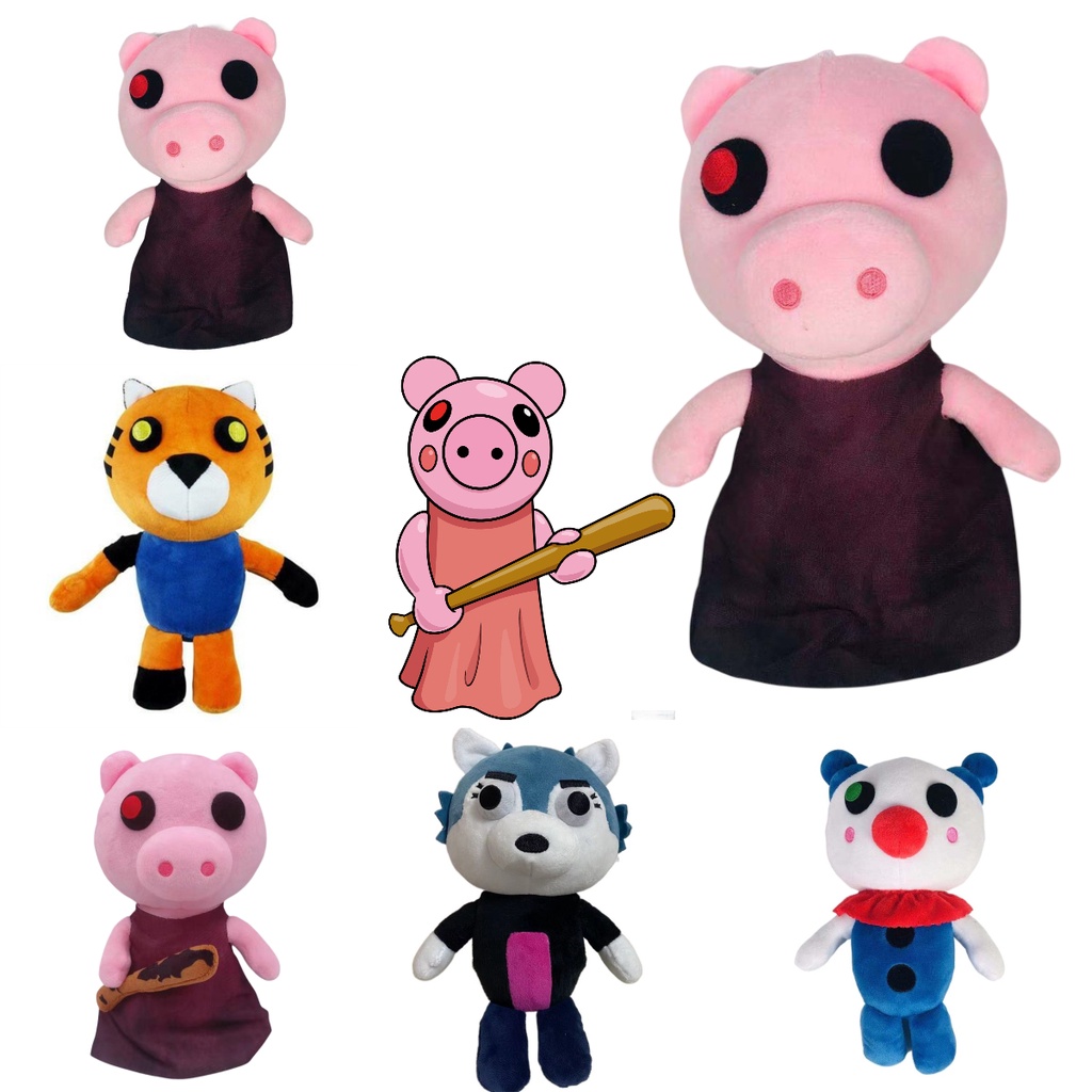 Soft And Cuddly Roblox Piggy Plush Pink Pig Tiger And Clown Characters ...