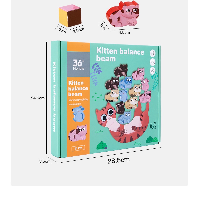 Children's animal balance stackable tabletop interactive game, building ...