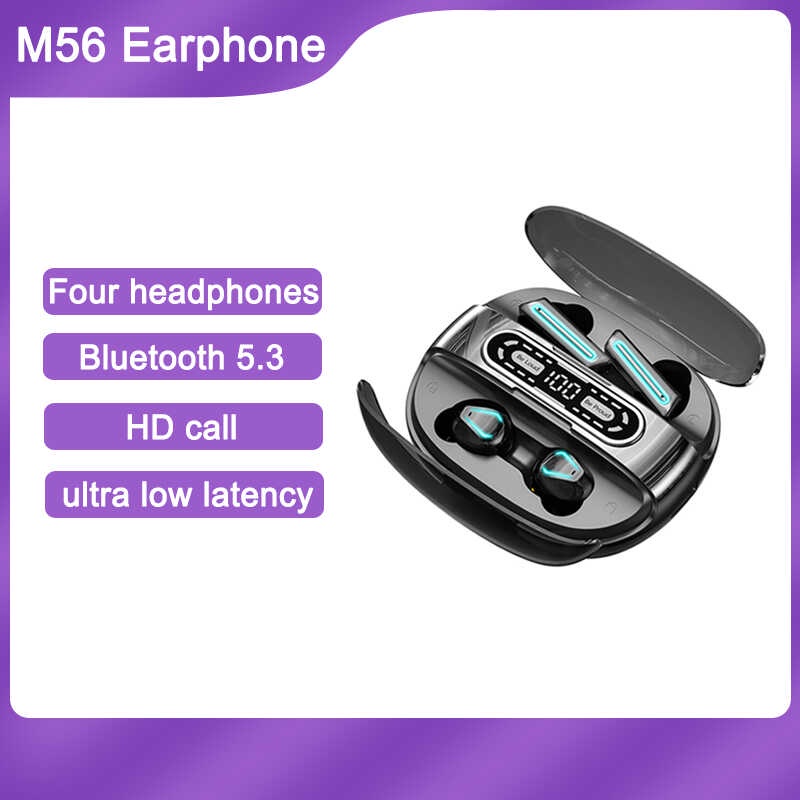 M56 TWS Bluetooth 5.3 Headphones Couple Wireless Earphones Sports ...
