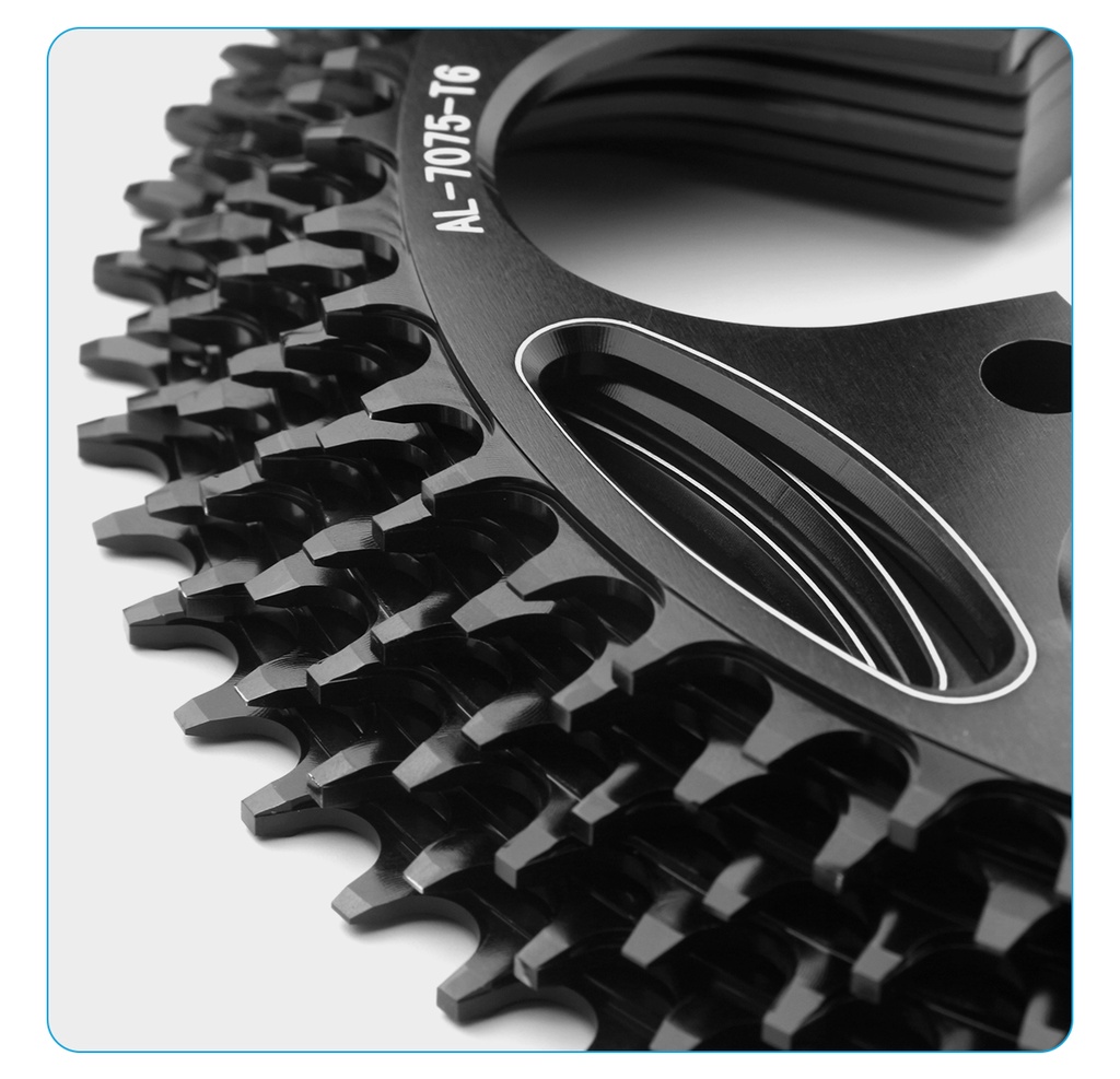 Anello Catena Singolo Per Bici Da Strada - 50/52/54/56/58/60T, BCD 110/130 - Acciaio