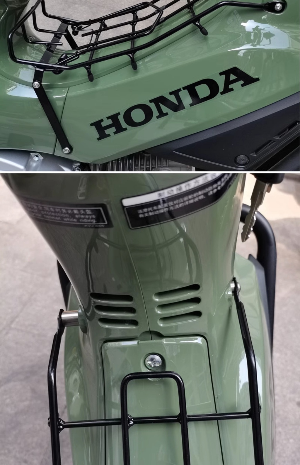 For Honda Cross Cub CC110 mid-shelf front head storage rack curved beam ...