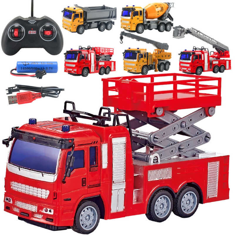 RC Engineering Truck Mini Remote Control Bulldozer Mixing Crane Water ...