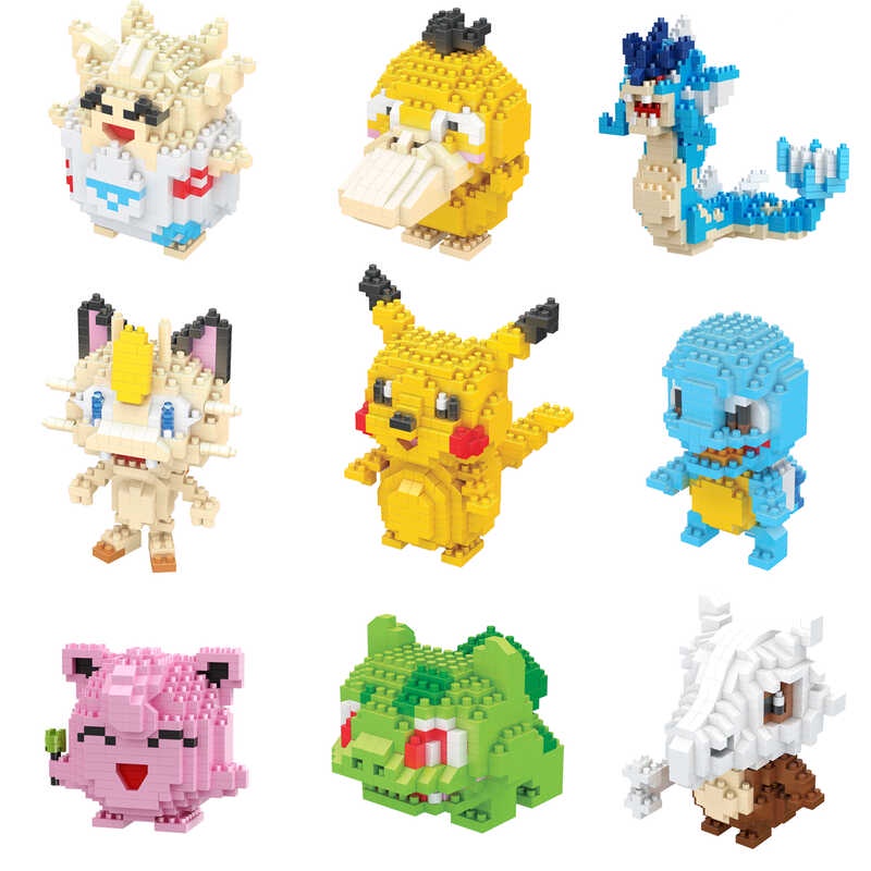 Picachu Building Blocks Bricks Assembly Charizard Blastoise Bulbasaur ...