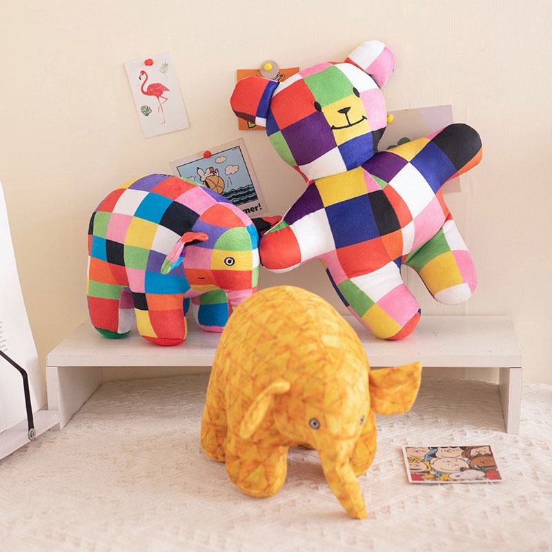 Elmer's Elephant Colors Stuffed Animal High-quality Plush Kids For
