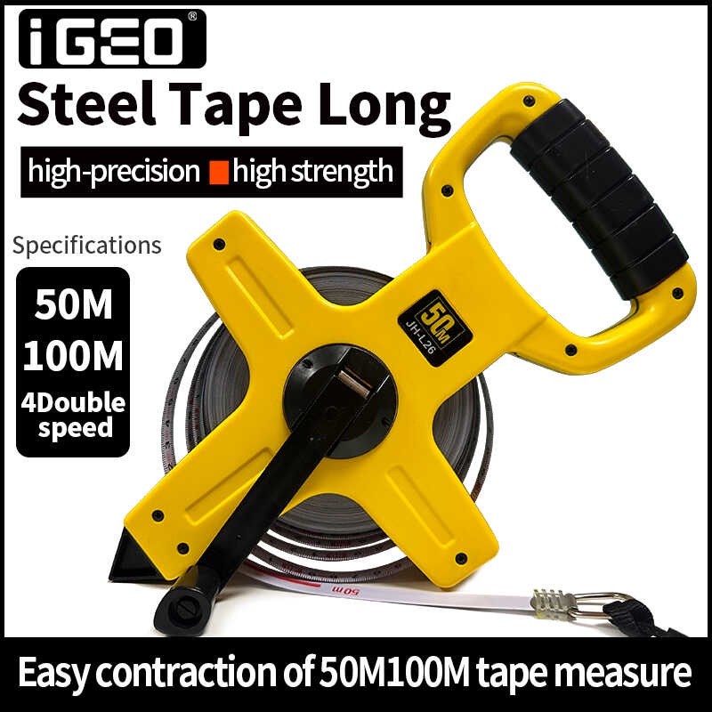 1Pc 50m/100m Meter Metric Open Reel Steel Tape Measuring Ruler ...