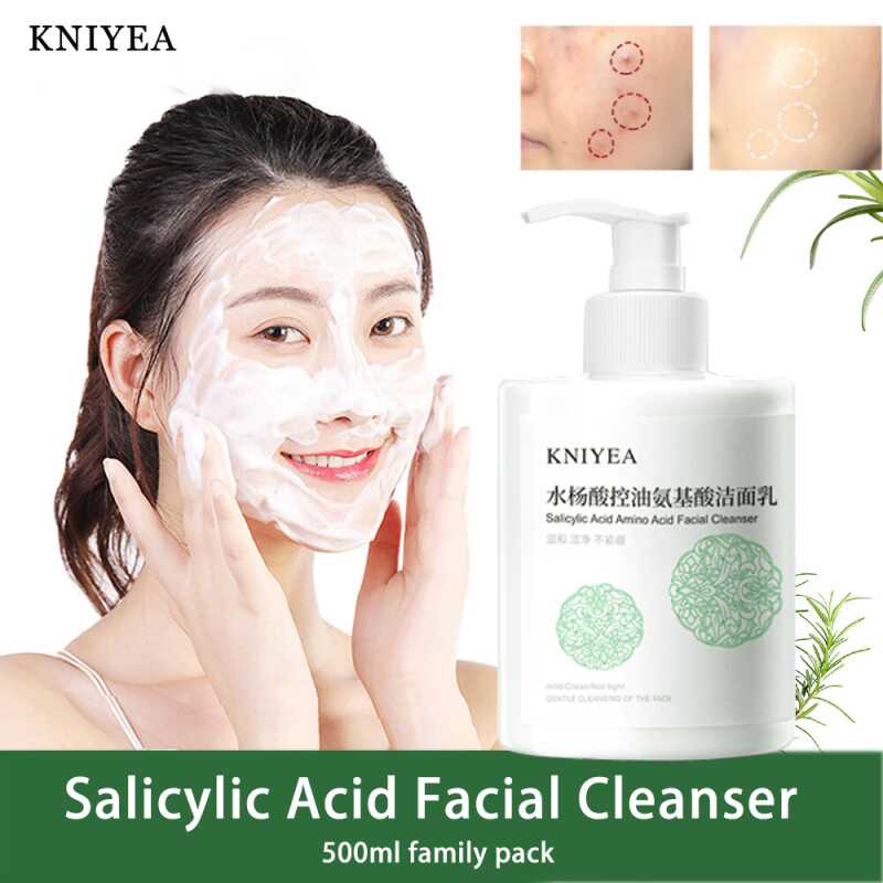 500ml Salicylic Acid Cleanser Effective Amino Acids Facial Wash Facial