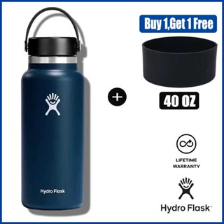 Lucky Dog Hydro Flask 32 oz Wide Mouth Navy Blue