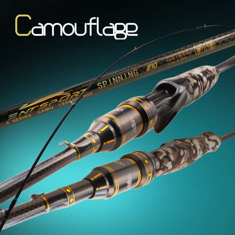 TRAINFIS】2Tips Camouflage Fishing Rod M/MH Fishing Rod Spinning