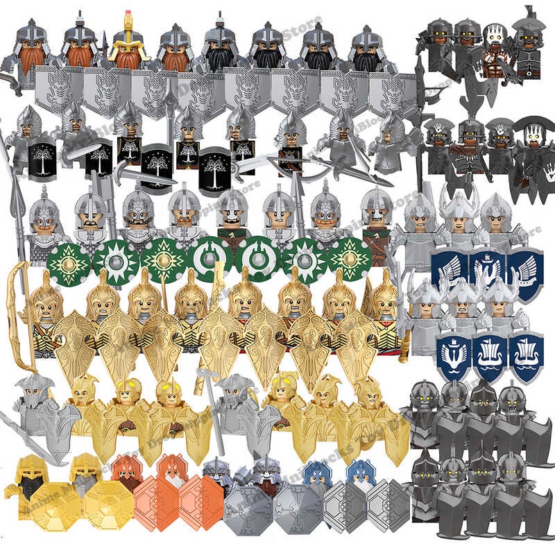 * Mga Ng Anime Movies Sets Lord Rings Elf Orcs Army Gandalf Dwarf Rohan ...