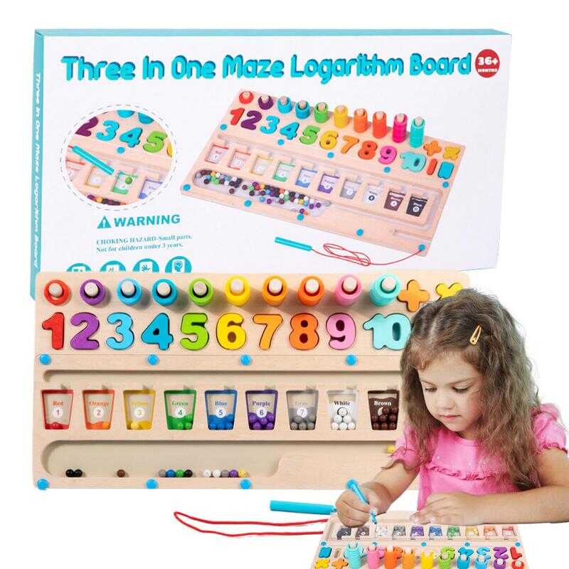 Mga Bata Montessori Math Toys For Children Educational Wooden Puzzle ...