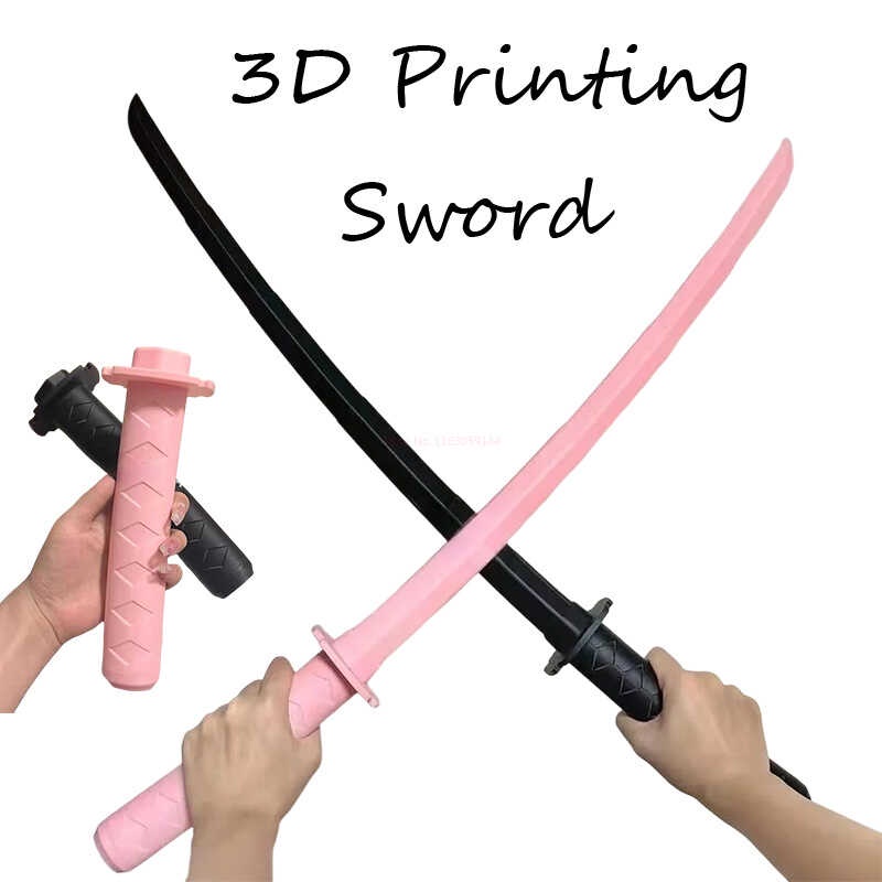5 3D Printing Swords Gravity Telescopic Katana Ninja Cosplay Prop Sword ...