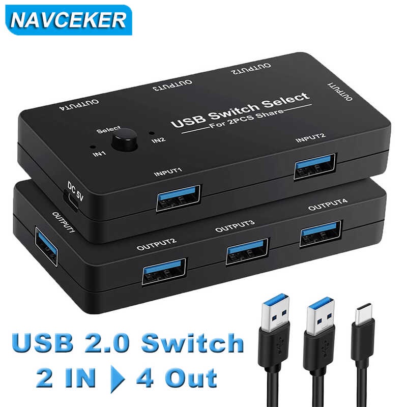 Navceker USB KVM Switch USB 2. 0 Switch KVM Switch Para Sa Windows 10 ...