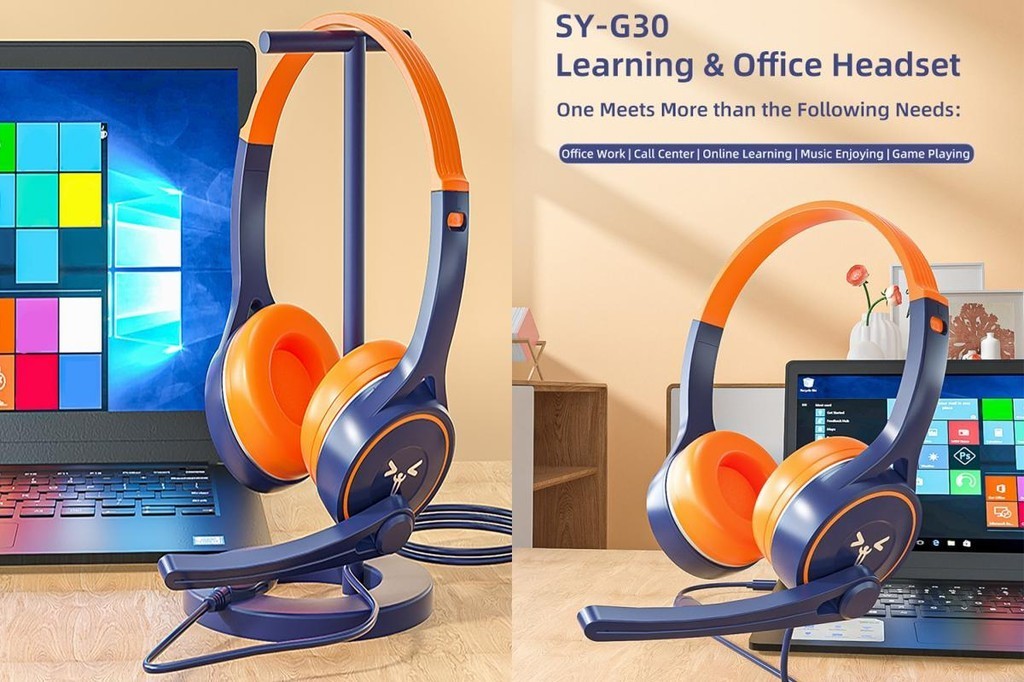 VINE Over-Ear Wired Headphone for Music PC Headphone with Microphone ...