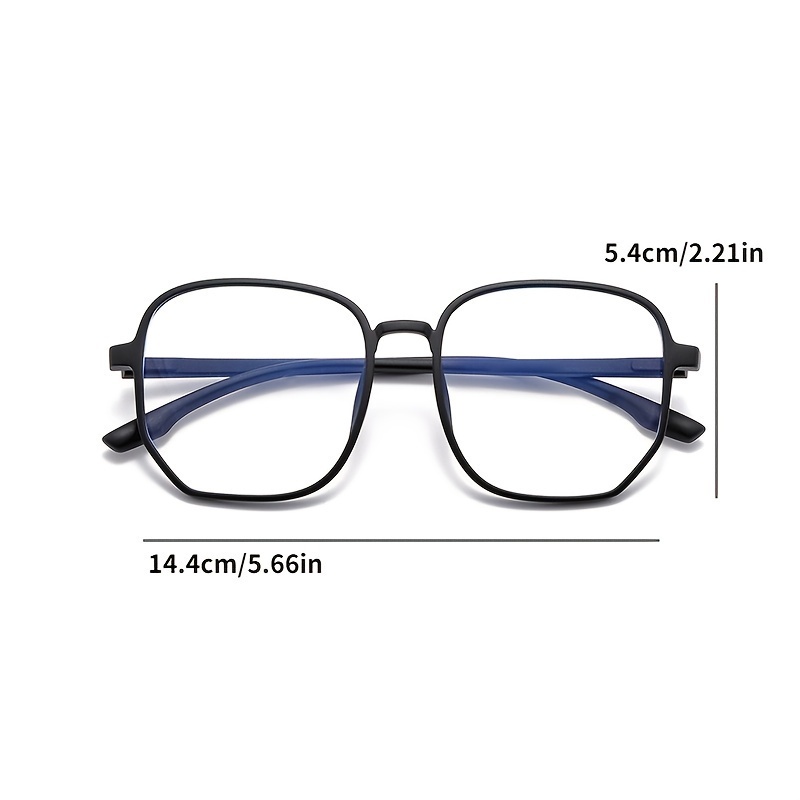 polygon eyeglass frame trendy large frame anti-blue light glasses ...