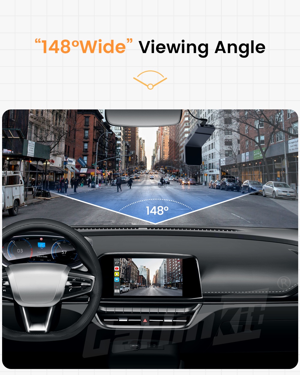CarlinKit CarPlay AI Box QCM6125 Android 12 Dash Cam Wireless CarPlay ...