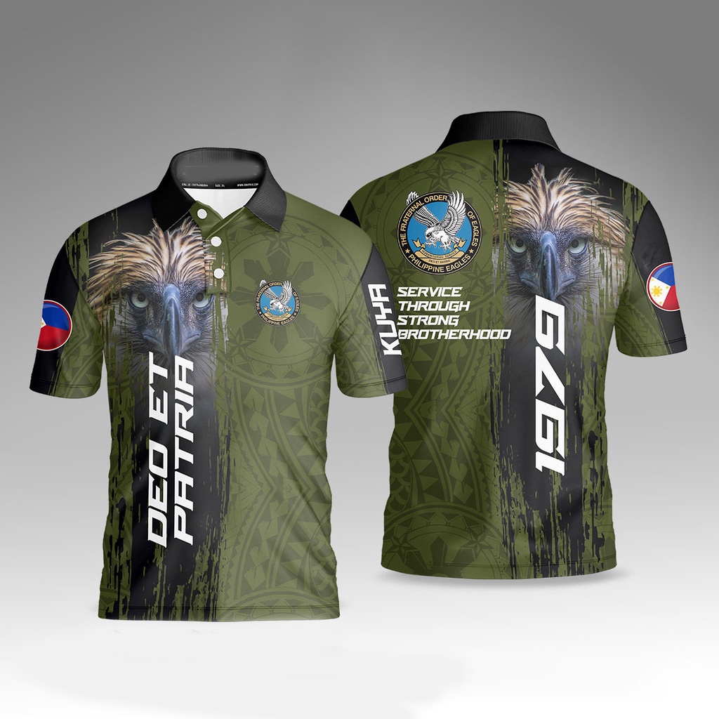 Eagles Deo Et Patria Polo Shirt Full Sublimation KUYA and ATE Shopee Philippines