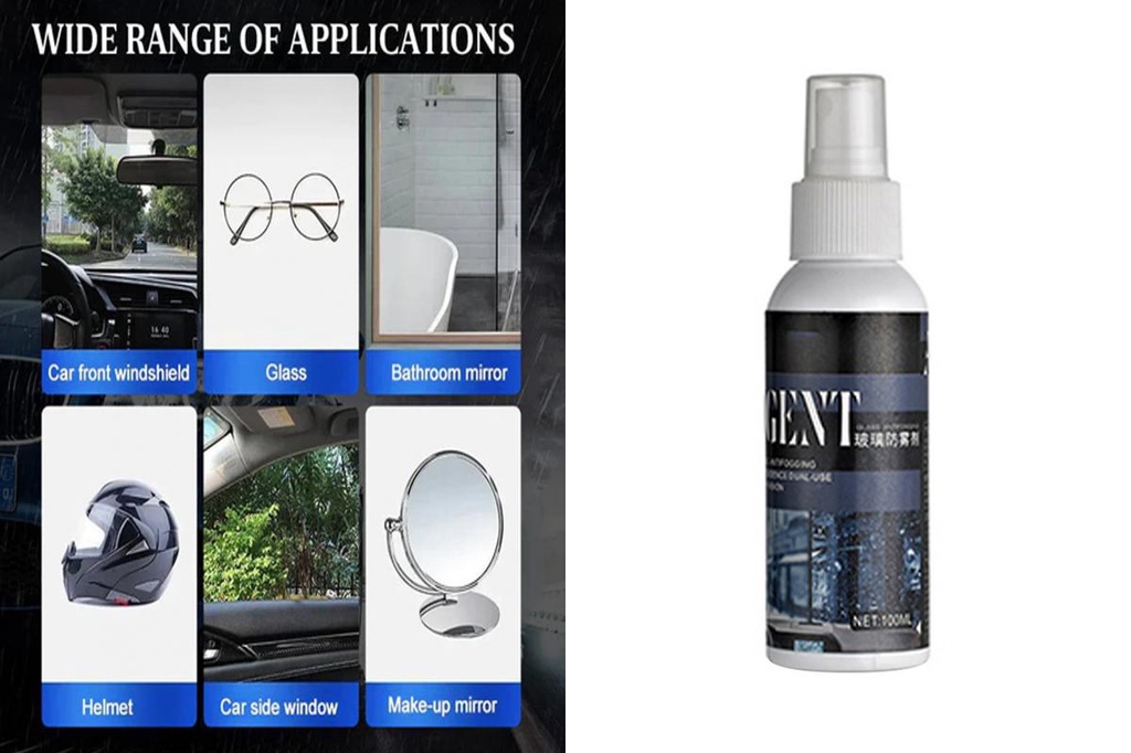 SOU_ 100ml Anti Rain Spray Glass Antifog Agent for Rear View Mirror