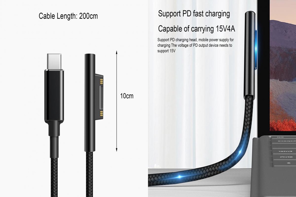 Safe Laptop Power Converter Cable Type-C Notebook PC Power Converter ...