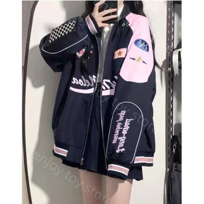 MK Y2k 2023 Sanrio My Melody Racer Jacket Kawaii Biker Jacket Punching ...