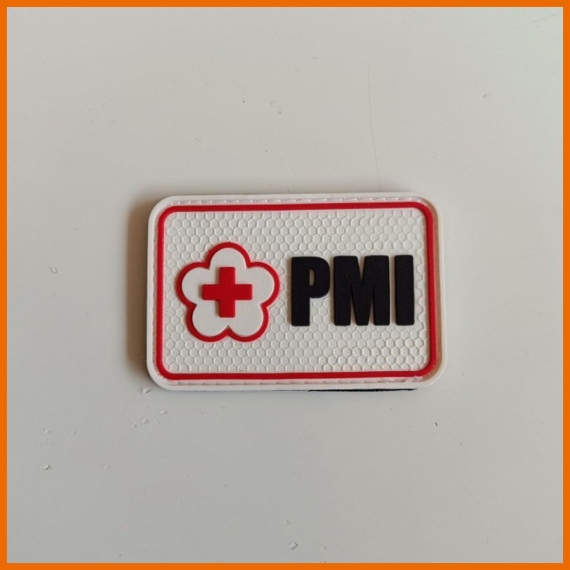 MERAH Patch rubber logo pmi Red cross indonesia - cross - medic - patch ...