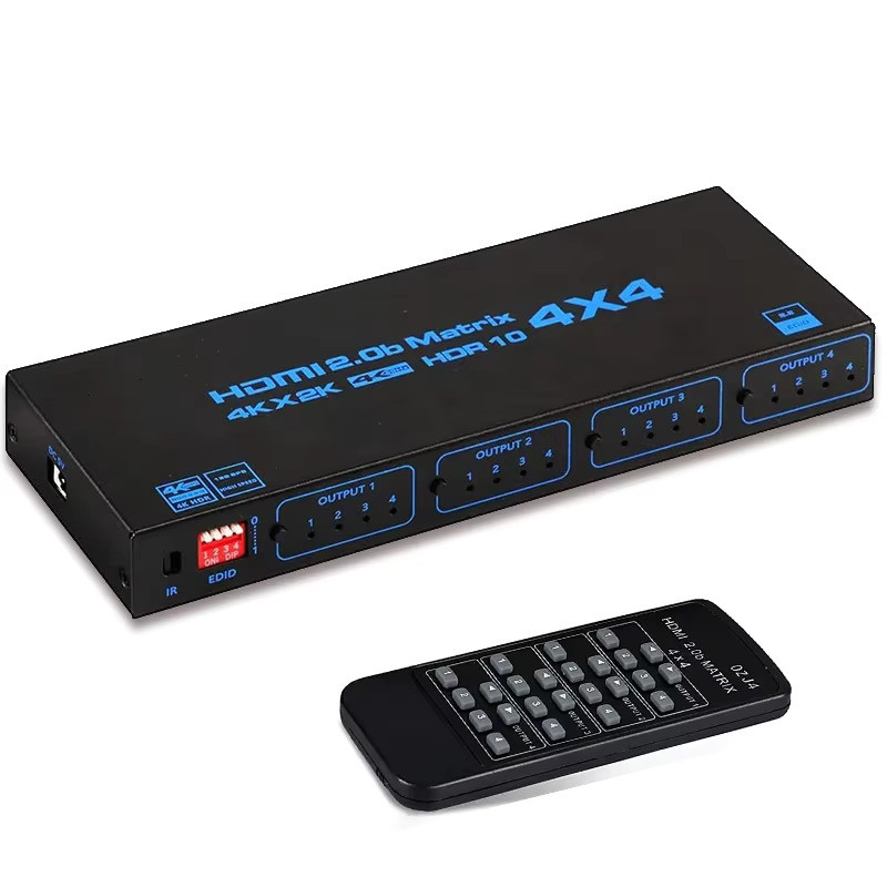 4K 60Hz HDMI Matrix Switch 4 in 4 out Matrix HDMI 2.0 Switcher Splitter ...