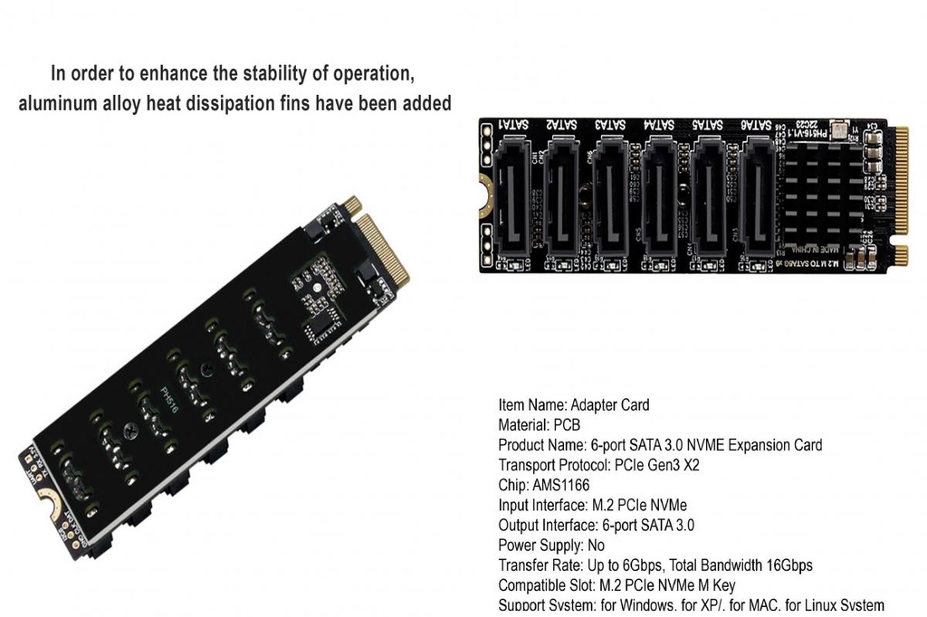 Rb Adapter Card Pcie Gen Sata Pci E Expansion Card High Speed