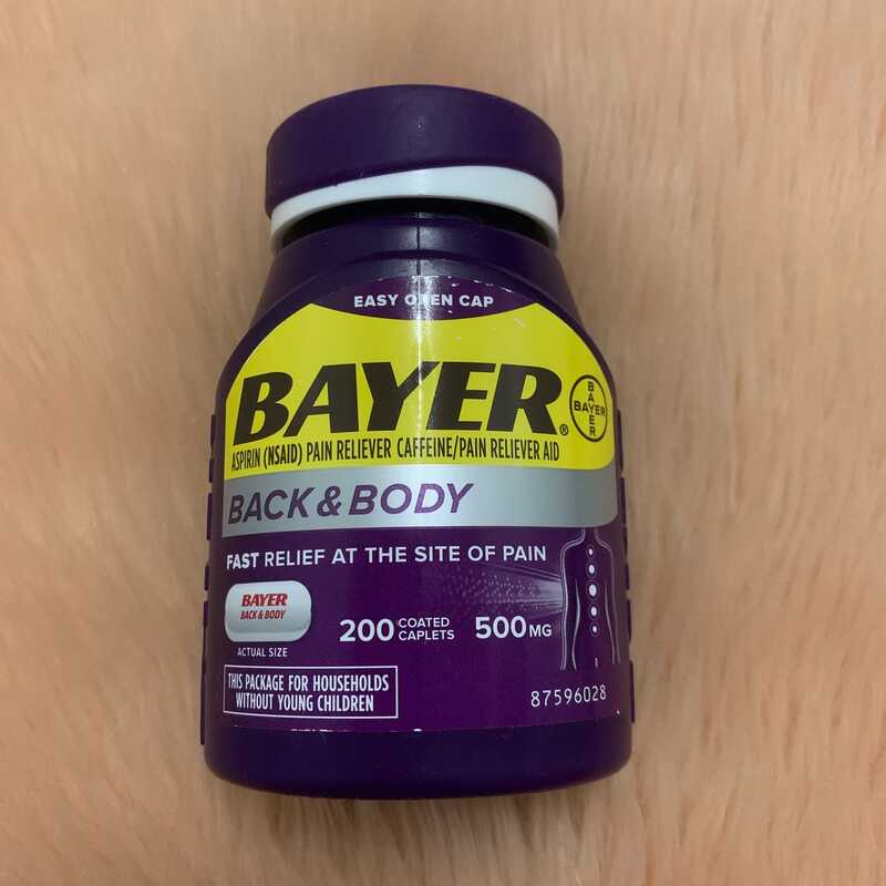 Bayer Back & Body Aspirin,500mg Coated Tablets 200Count Expiry 02/2025