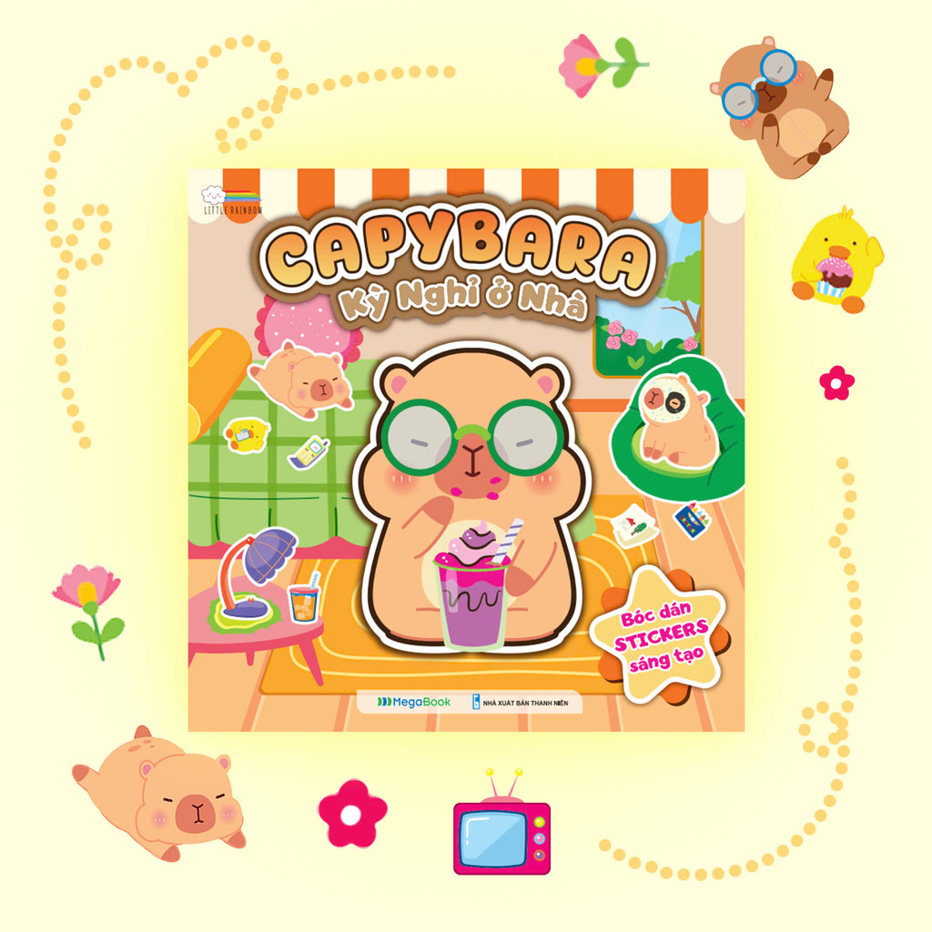 Capybara - Vacation at home (Peel-and-stick sticker toy for children ...