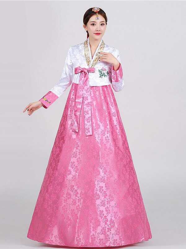 Hanfu Traditional Korean Hanbok Dress Female Korean Folk Stage Dance