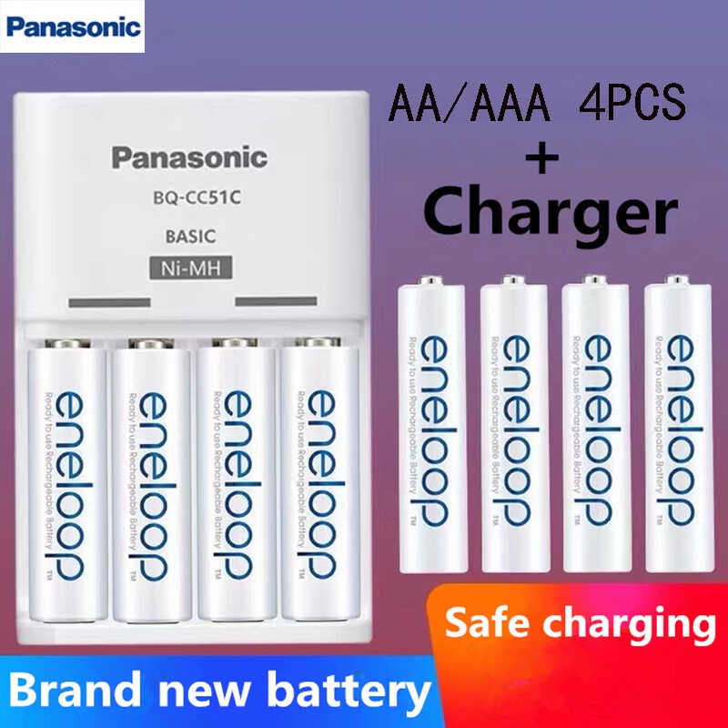 Panasonic Eneloop Original Charger Bq Cc51 With Aa Aaa Rechargeable