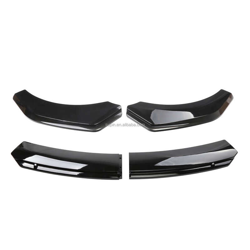 Dtouch Universal 4Pcs Front Bumper Lip Car Body Kit Chin Spoiler