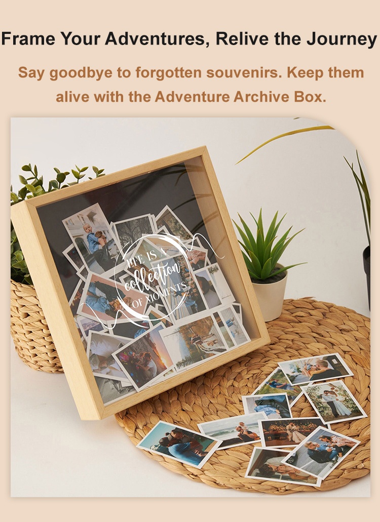  Adventure Archive Box, Ticket Storage Box, Postcard Souvenir  Deposit Box, Map Box, Picture Frame Deposit Box, Say Goodbye To Forgotten  Souvenirs, Keep Alive With The Adventure Archive Box ( Color 