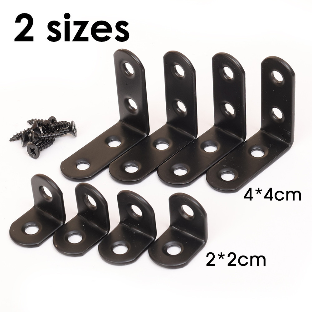 10 Pcs Furniture Cabinets Chairs Drawers Fixing Connector Black L ...