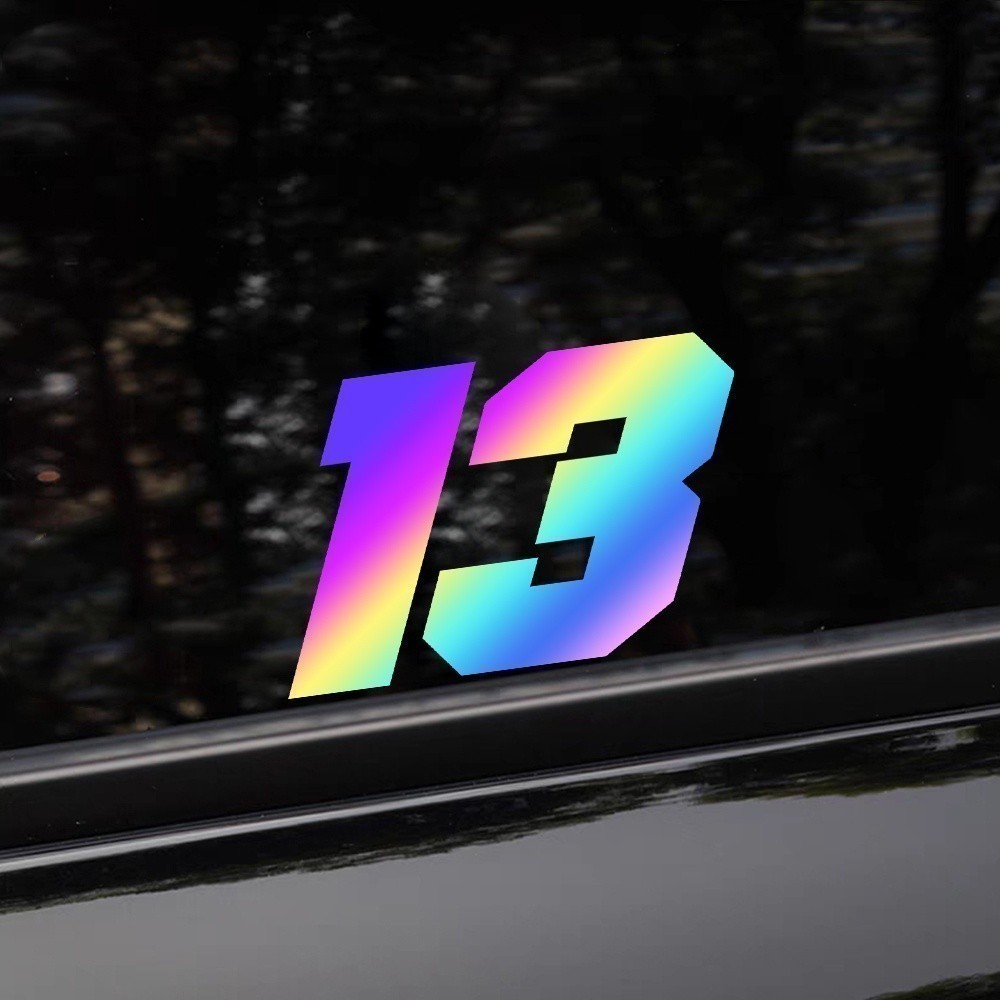 JDM 13 Number Decal Reflective Motorcycle vario decals stic Decor ...